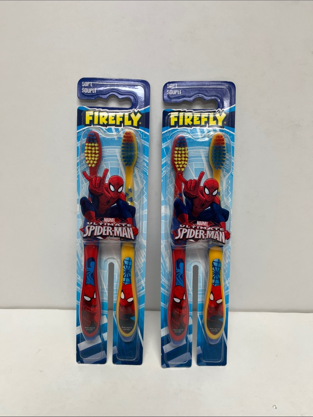 Marvel Spider-Man Kids Toothbrushes 2 pack - Lot of 2
